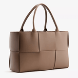 Lea | Brown Woven Tote Bag