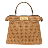 Lou | Tan Basket-Weave Handbag