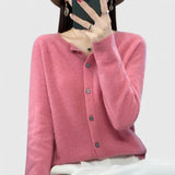 Keira | Camel Crew-Neck Cardigan