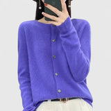 Keira | Camel Crew-Neck Cardigan