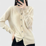 Keira | Camel Crew-Neck Cardigan
