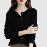 Keira | Camel Crew-Neck Cardigan