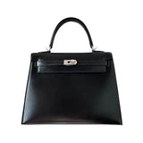 Maia | Black Structured Top-Handle Bag