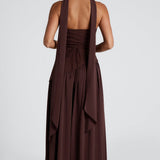 Leonora | Pale Yellow Strapless Split Dress