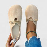 Anais | Beige Strap Ballet Flats