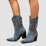 Rosalie | Denim Ankle Boots