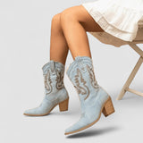 Rosalie | Denim Ankle Boots