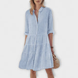 Nadie | Pink Striped Shirt Dress