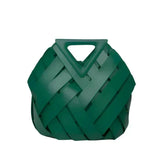 Nina | Brown Woven Cut-Out Handbag