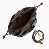 Nina | Brown Woven Cut-Out Handbag