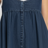 Carmen | Long Denim Dress with Straps