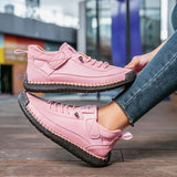 Ginette | White Side-Zip Sneakers