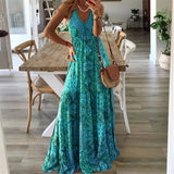 Gweneth | Green Paisley Strap Maxi Dress
