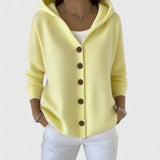 Rose | Mint Hooded Button Cardigan