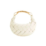 Rosalie | Tan Braided Crescent Bag