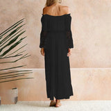 Aurelie | White Off-Shoulder Tiered Dress