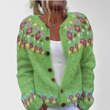 Alana | Pink Floral-Yoke Cardigan
