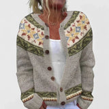 Alana | Pink Floral-Yoke Cardigan