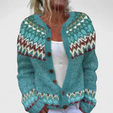 Alana | Pink Floral-Yoke Cardigan