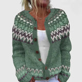 Alana | Pink Floral-Yoke Cardigan