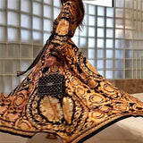 Faye | Brown Paisley Wrap Maxi Dress