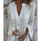 Gayle | Black Geometric Bell-Sleeve Dress