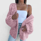 Evie | Camel Chunky Open Cardigan