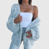Evie | Camel Chunky Open Cardigan