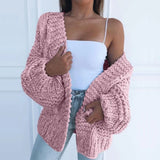 Evie | Camel Chunky Open Cardigan